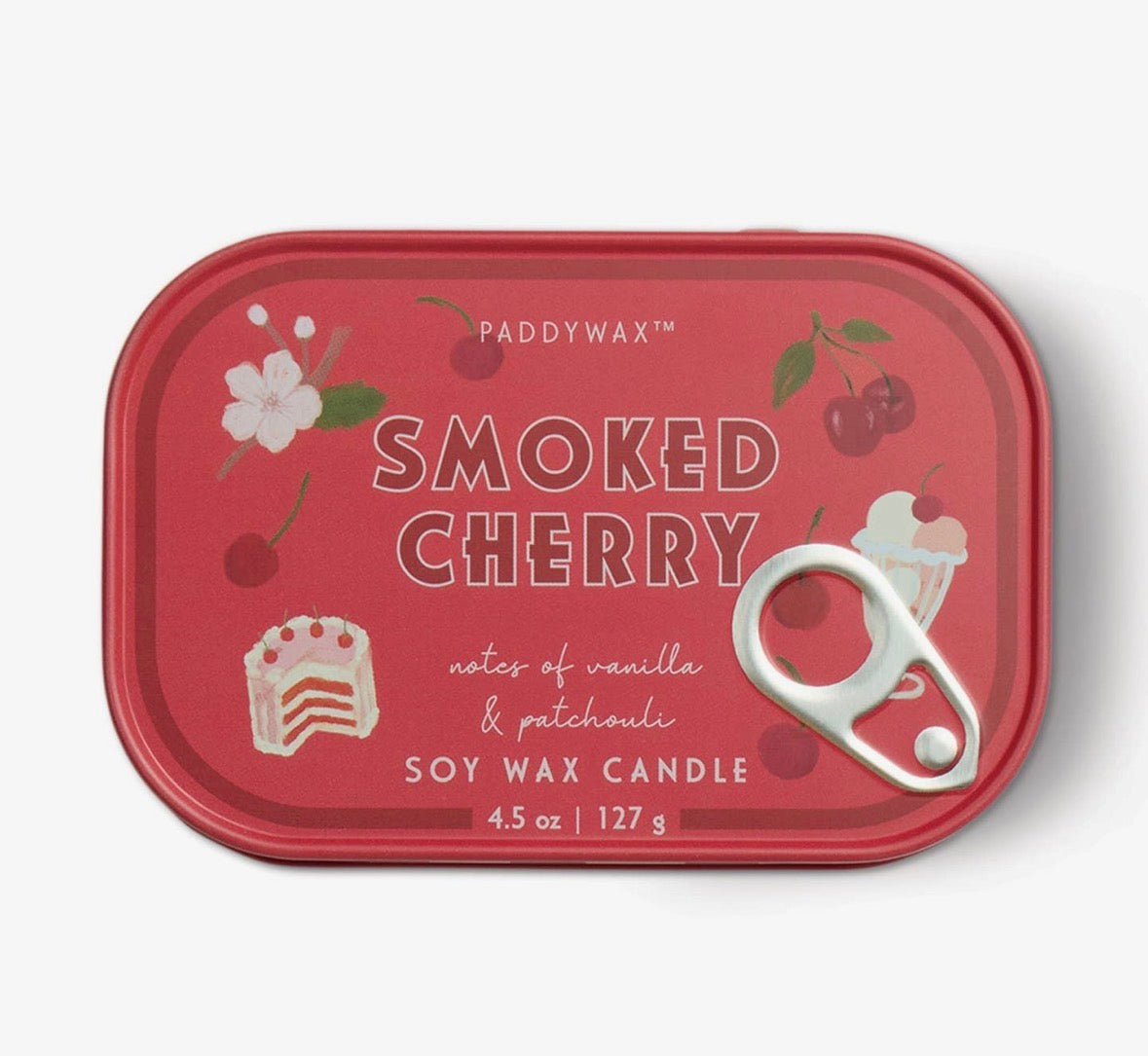 Cherry Printed Tin Candle - Smoked Cherry - Rogue Boutique UK