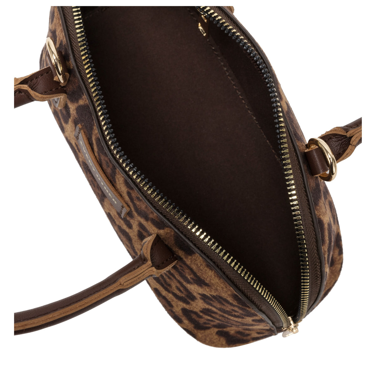 Every Other Suede Effect Mini Bowling Leopard Bag - Rogue Boutique UK