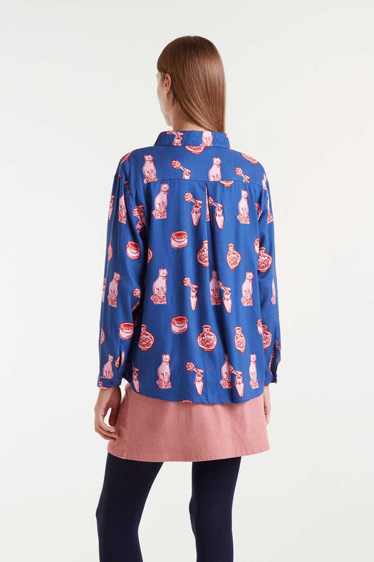 Cat Vase Twill Shirt