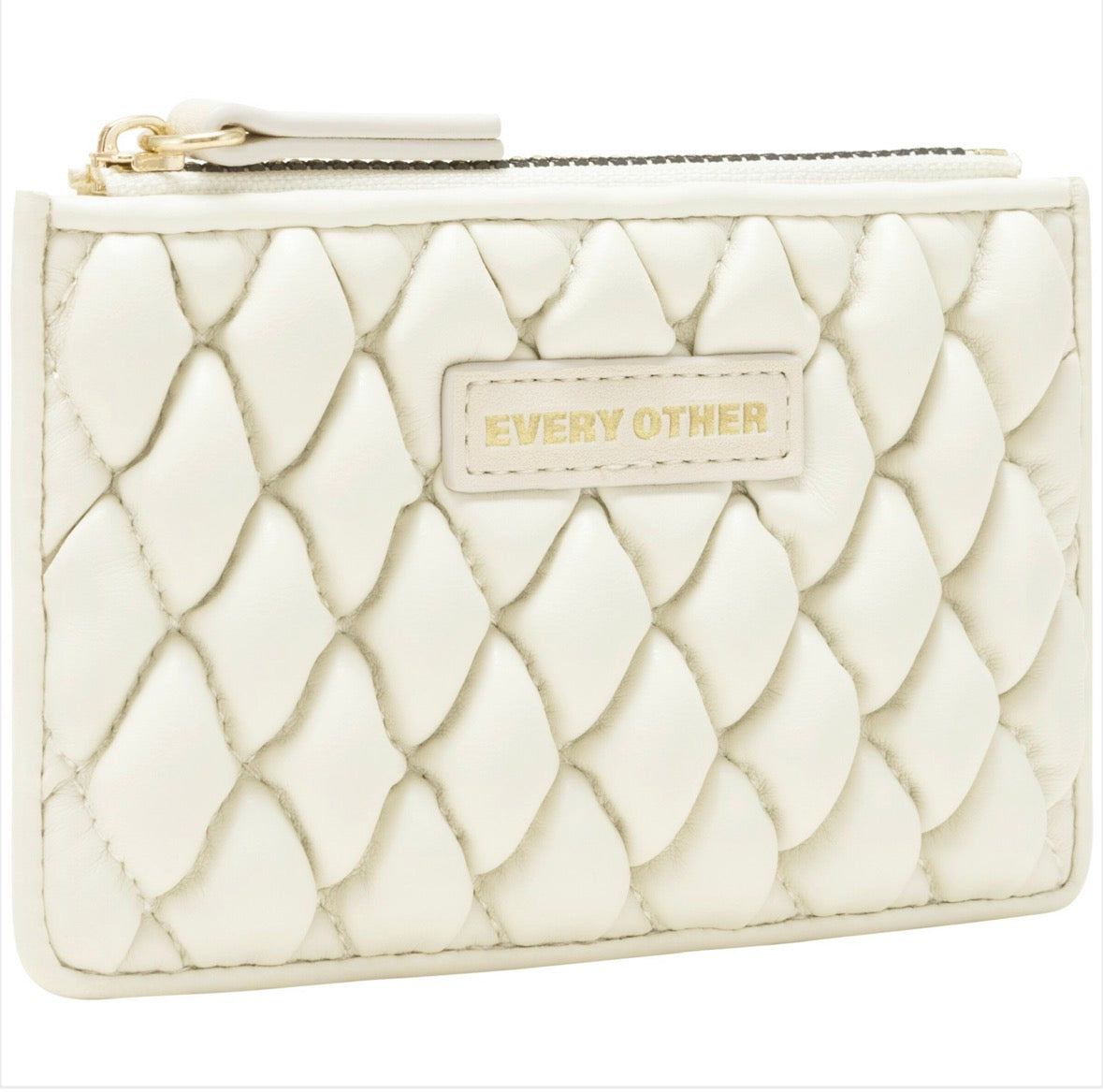 Every Other Quilted Card Purse White - Rogue Boutique UK