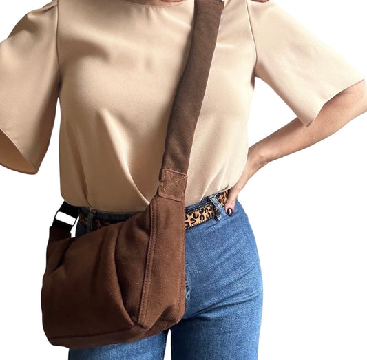 Brown Suede Bag - Rogue Boutique UK
