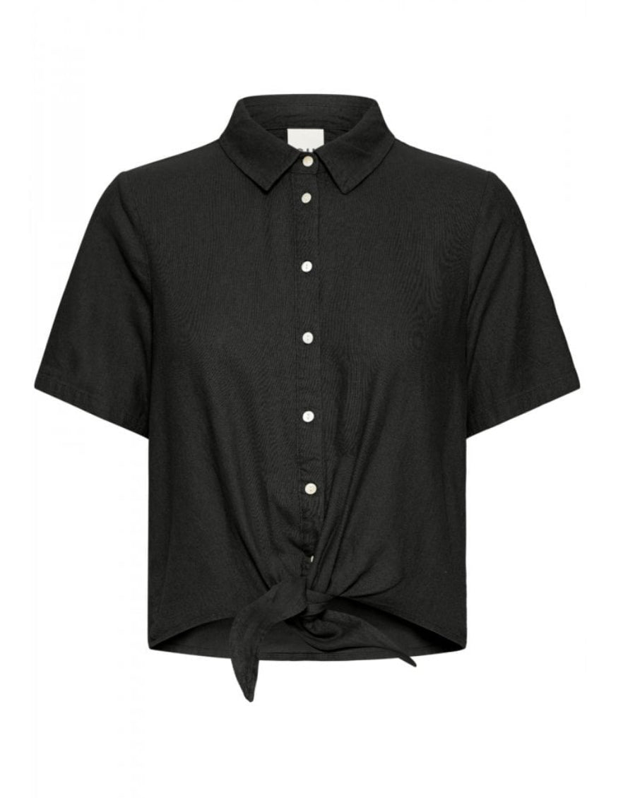 Linno Tie Shirt Black