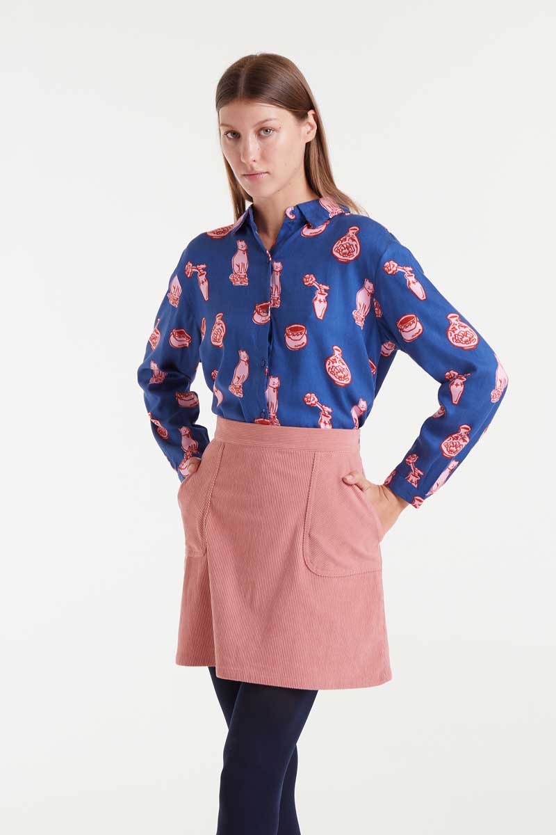 Cat Vase Twill Shirt