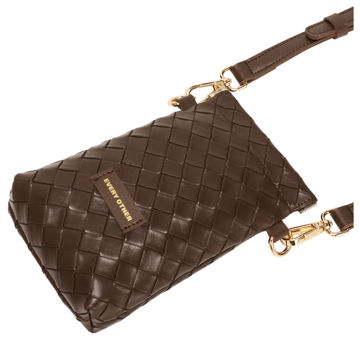 Every Other Woven Cross Body Bag Brown