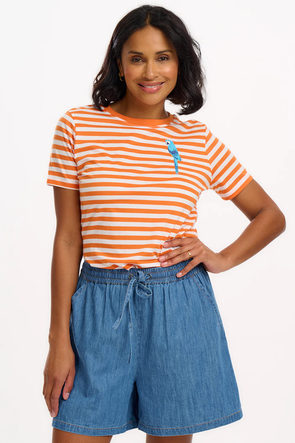 Maggie Striped Parrot T-shirt