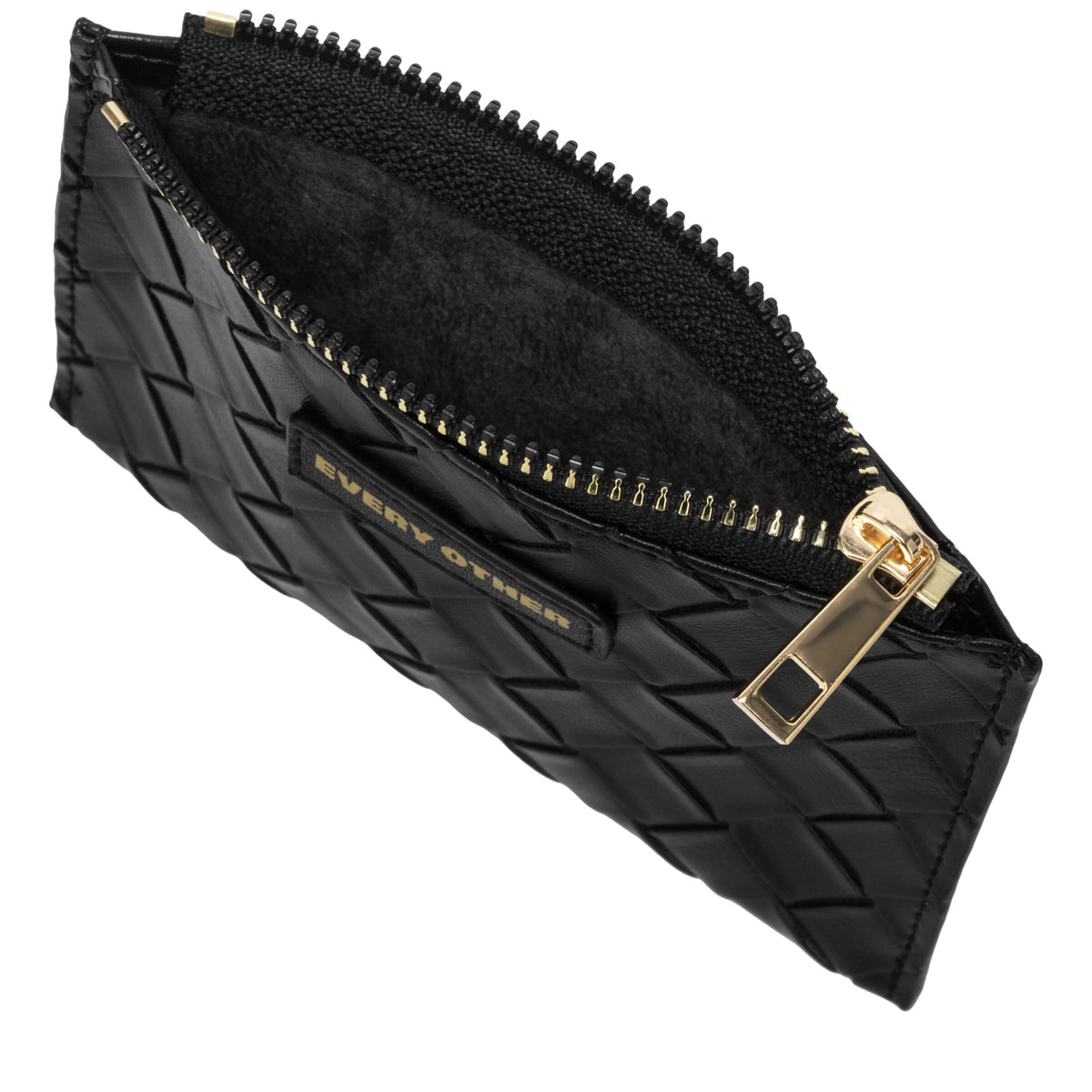 Every Other Woven Card Holder Black