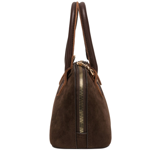 Every Other Suede Effect Mini Bowling Bag