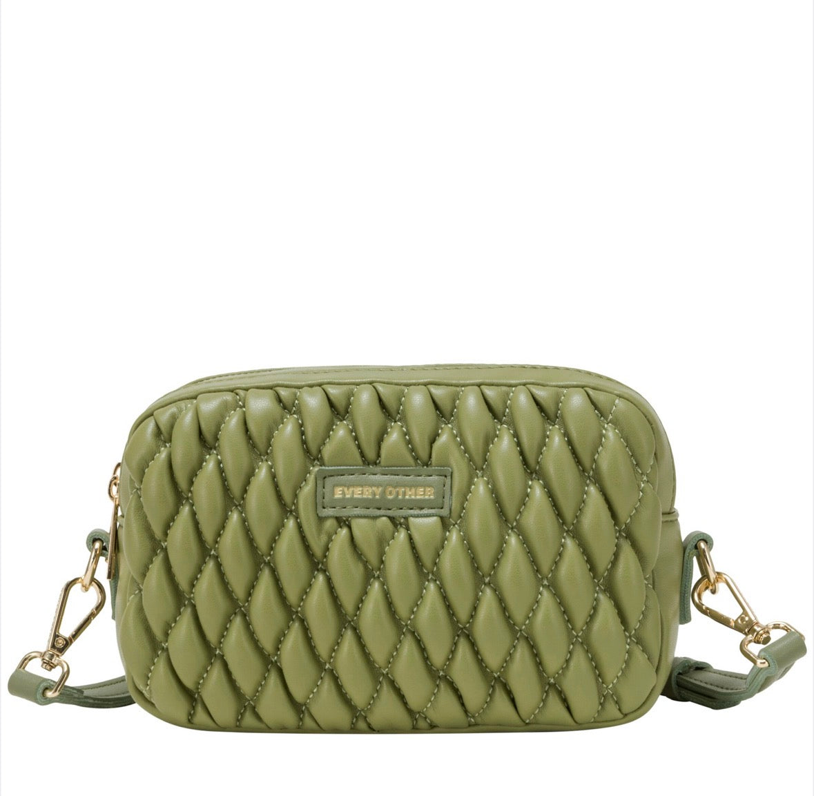 Every Other Quilted Camera Bag Olive - Rogue Boutique UK