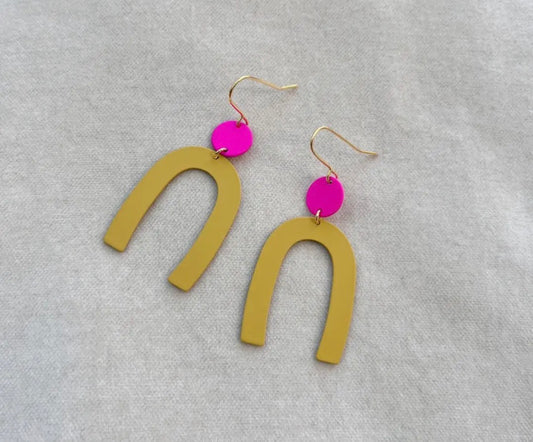 Dolly Earrings Mustard - Rogue Boutique UK