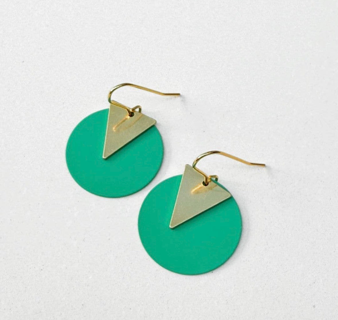 Green Disc Earrings - Rogue Boutique UK