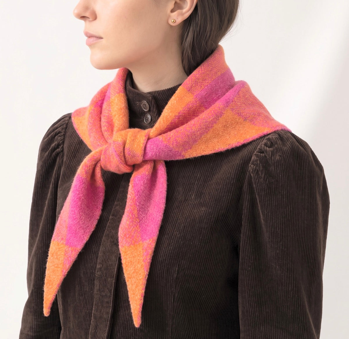 Pink/ Orange Triangle Scarf - Rogue Boutique UK