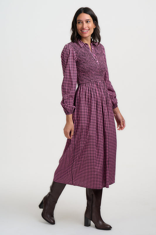 Diana Shirred Midi Dress