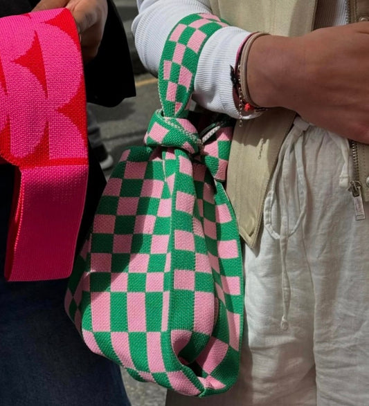 Green Checkerboard Bag - Rogue Boutique UK