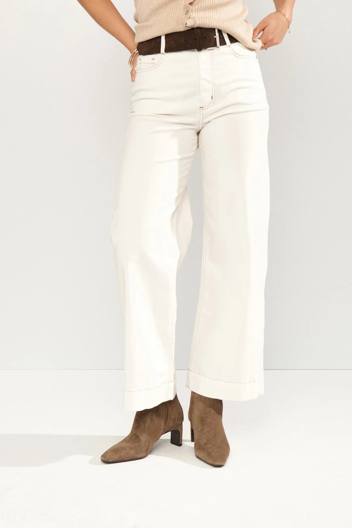Parisan Cropped Twill Jean - Rogue Boutique UK