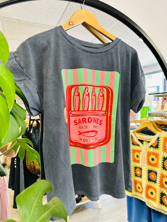 Sardines Green Tee