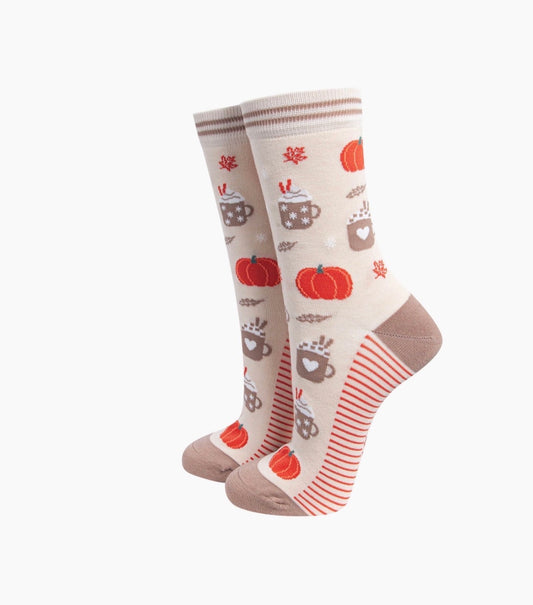 Pumpkin Bamboo Socks - Rogue Boutique UK