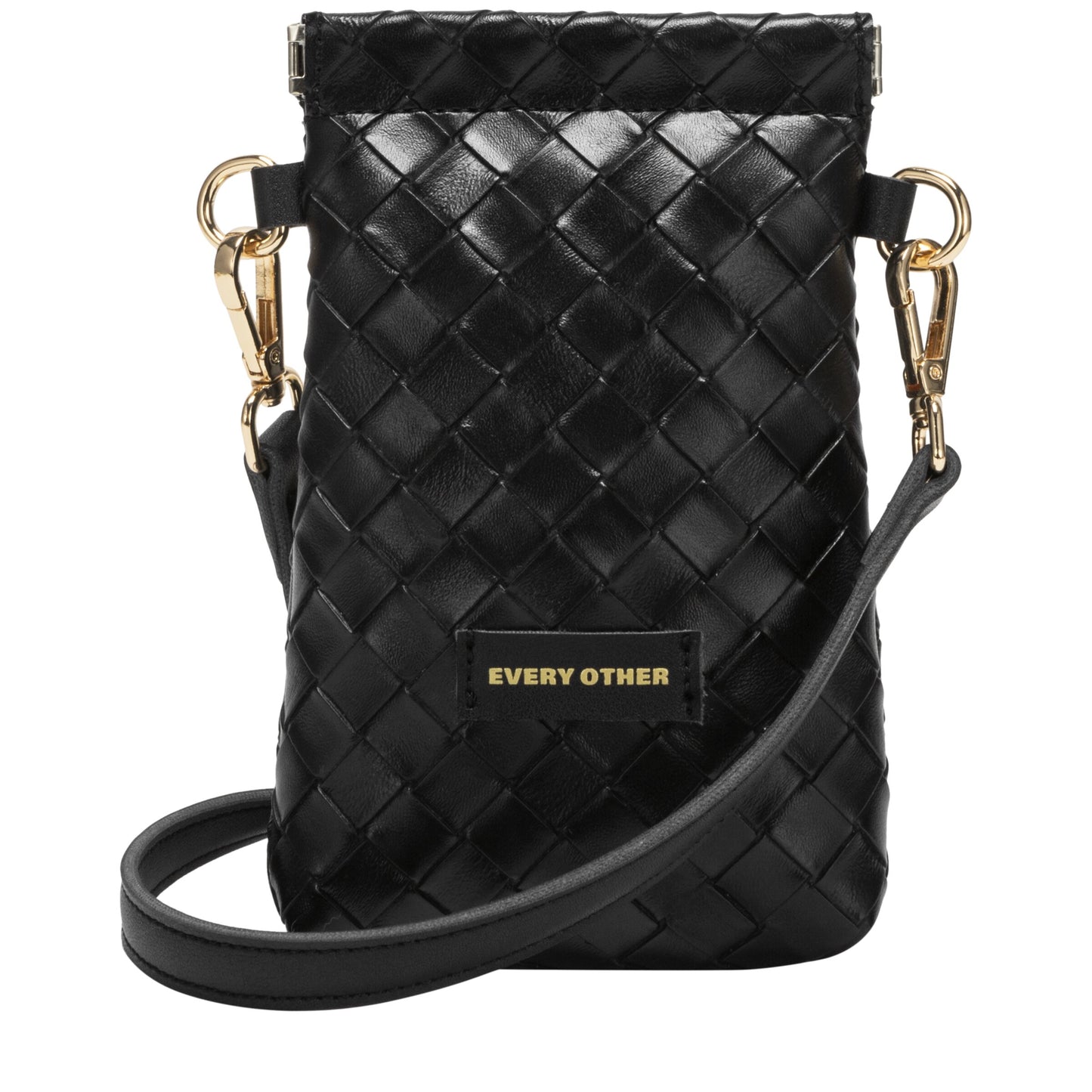 Every Other Woven Cross Body Bag Black