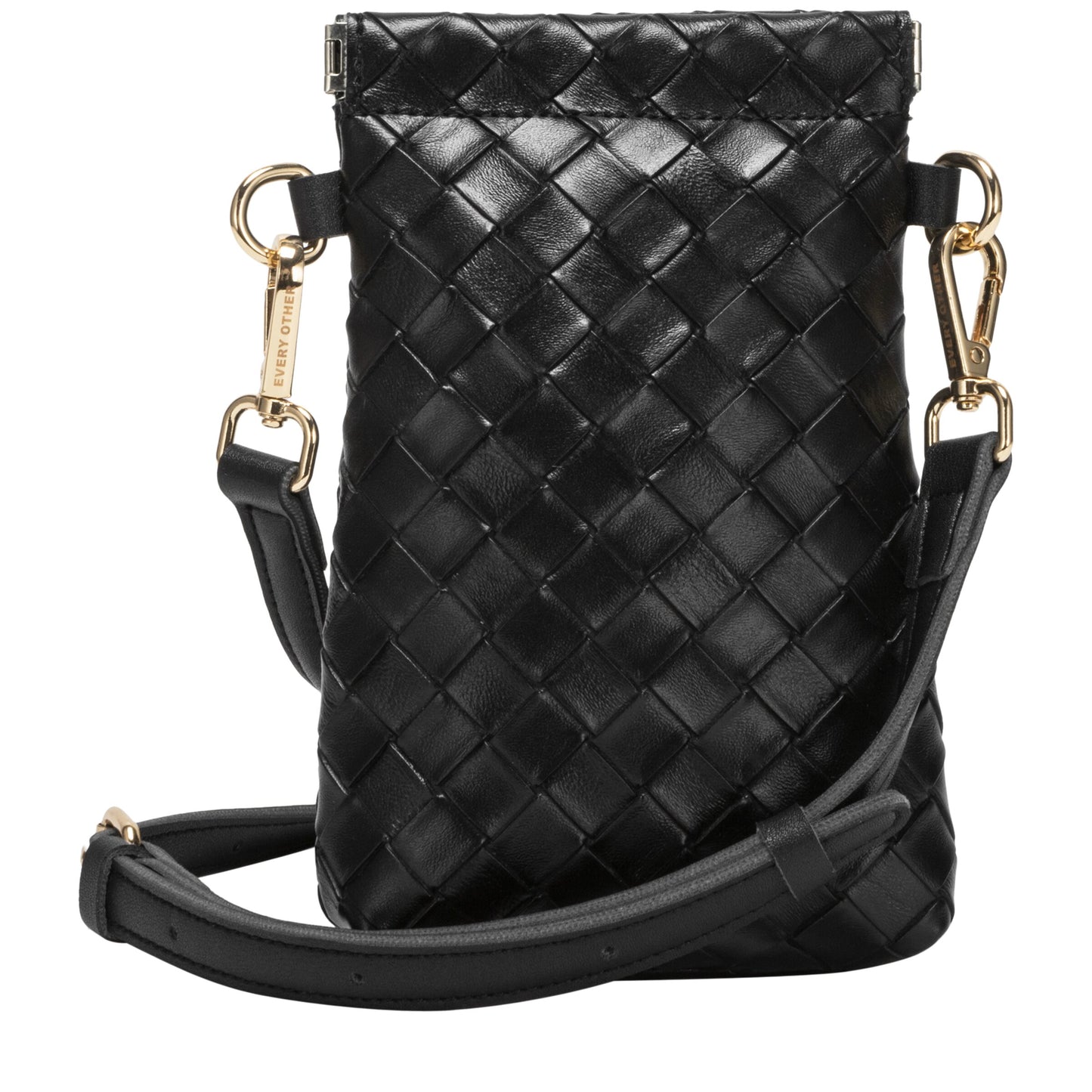 Every Other Woven Cross Body Bag Black