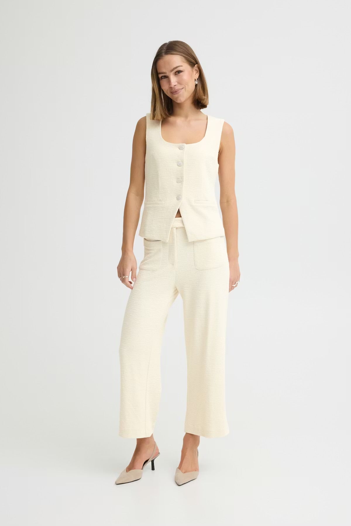 Kate Waistcoat Cream - Rogue Boutique UK