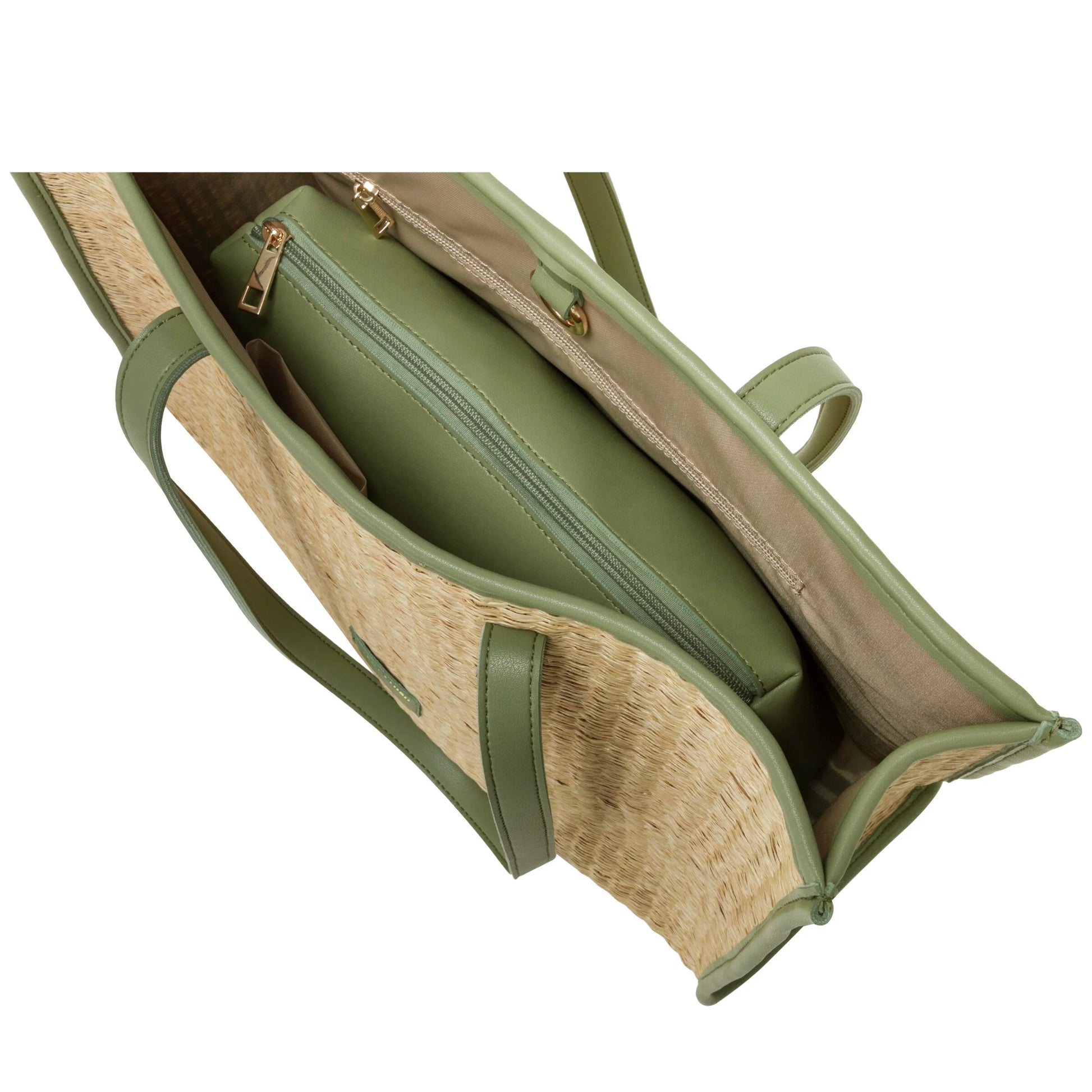 Every Other Straw Tote Bag box Olive - Rogue Boutique UK