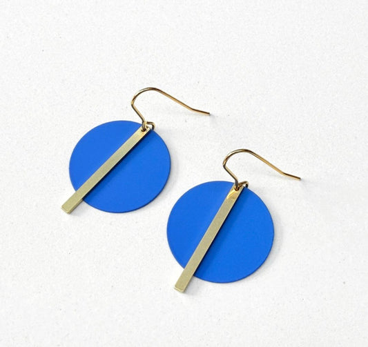 Solar Earrings Blue - Rogue Boutique UK