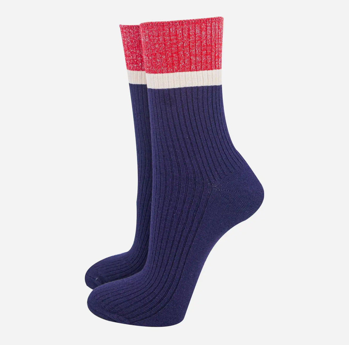 Navy/ Red Socks