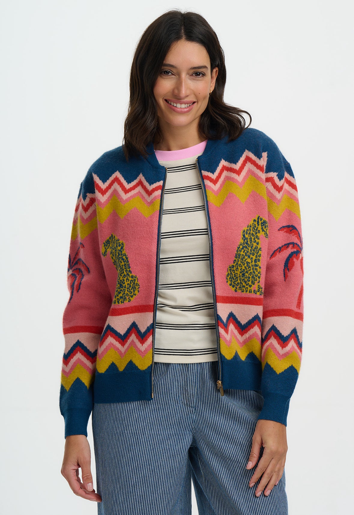 Solana Leopard & Palms Bomber - Rogue Boutique UK