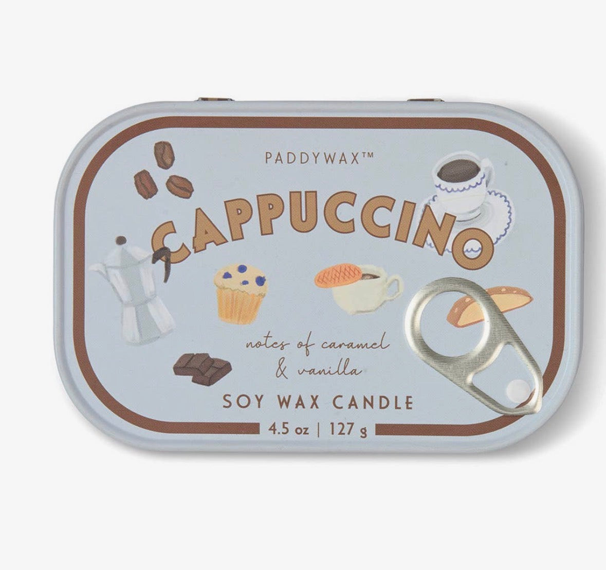 Cappuccino Printed Tin Candle - Chocolate & Cherry - Rogue Boutique UK