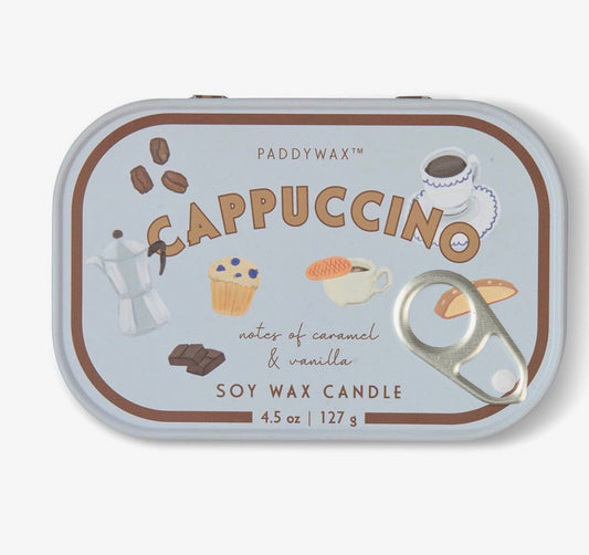 Cappuccino Printed Tin Candle - Chocolate & Cherry - Rogue Boutique UK