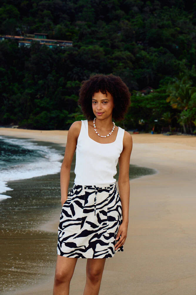 Linno Animal Print Skirt