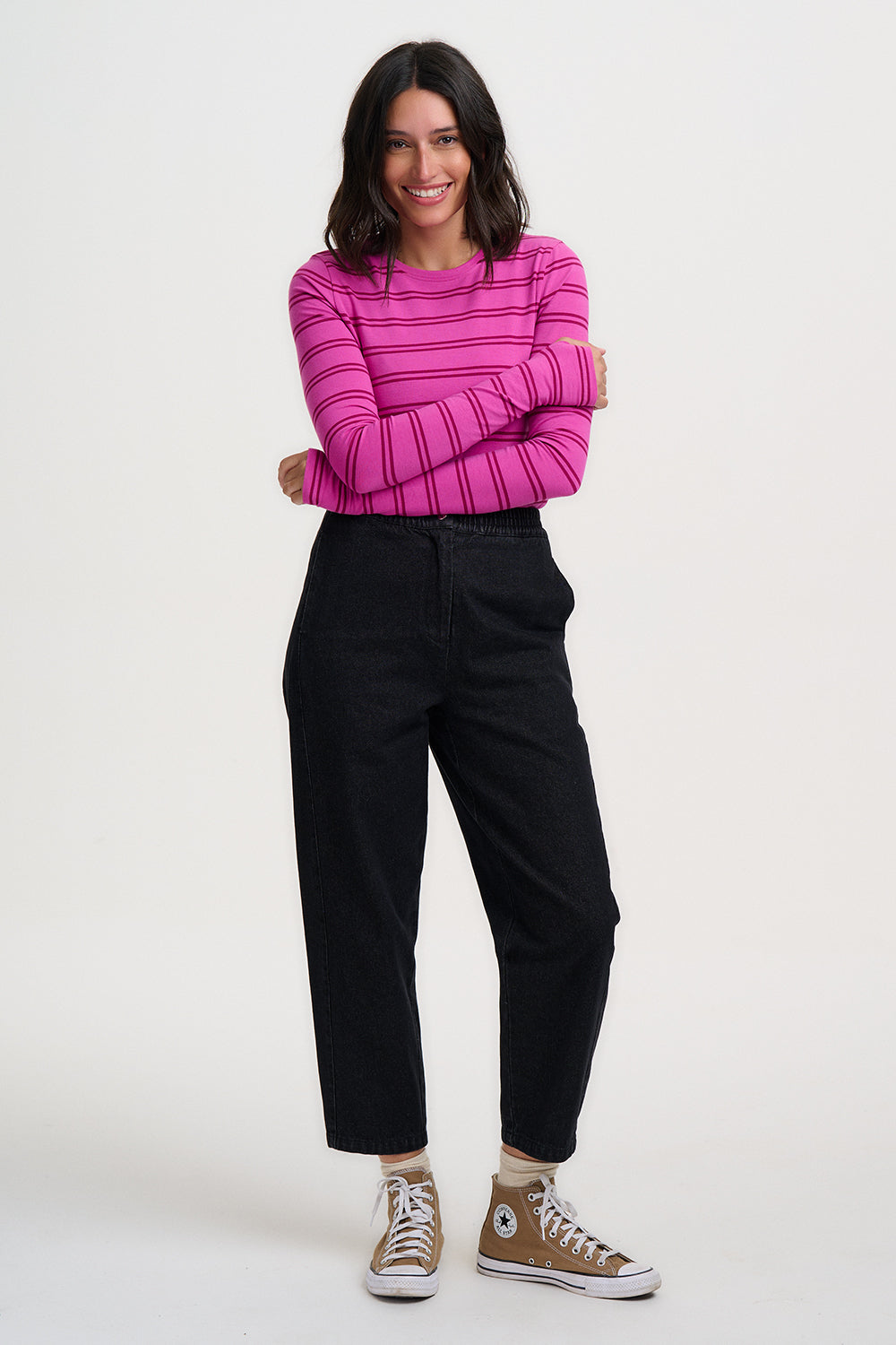 Mila Barrel Denim Trousers