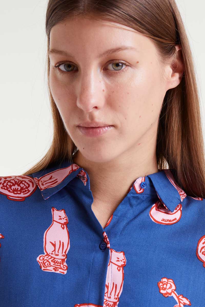 Cat Vase Twill Shirt