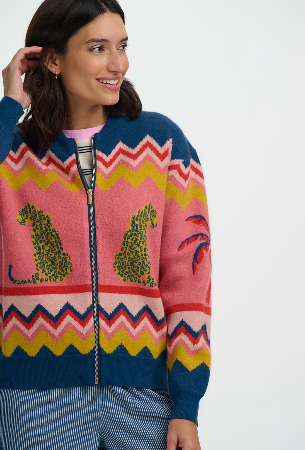 Solana Leopard & Palms Bomber - Rogue Boutique UK