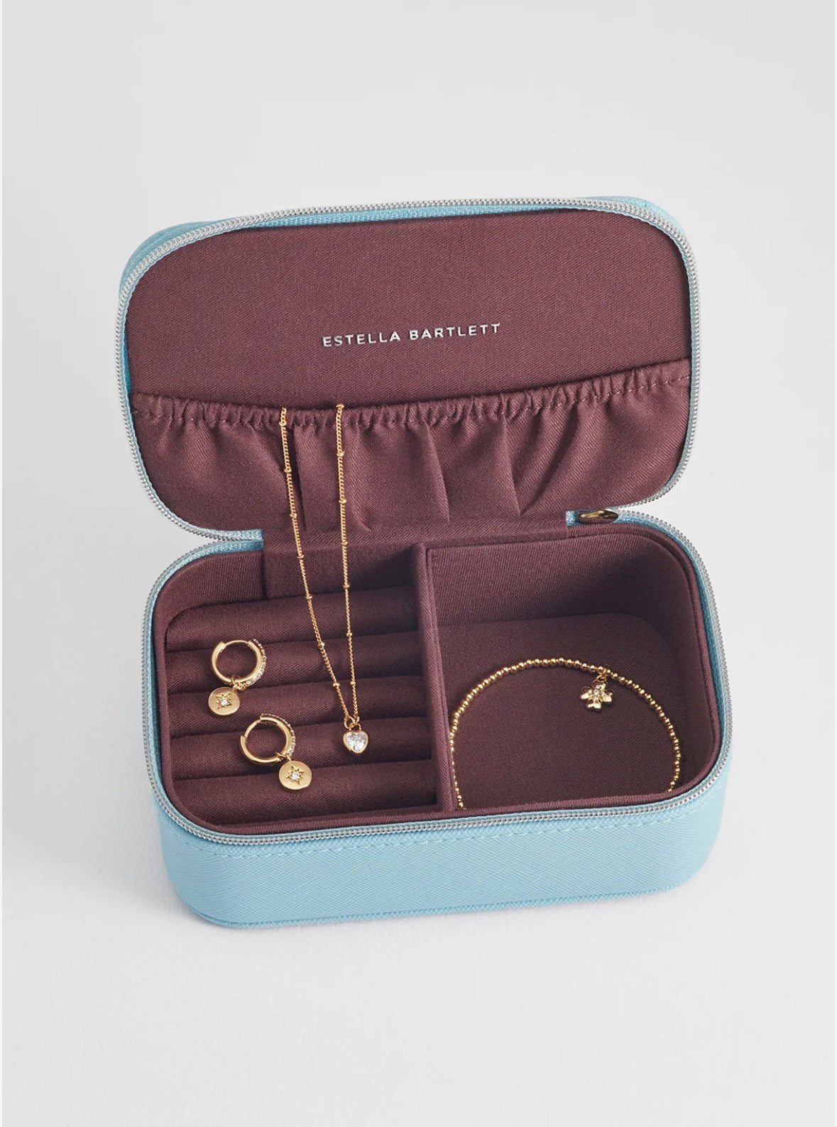 Blue & Brown Mini Jewellery Box