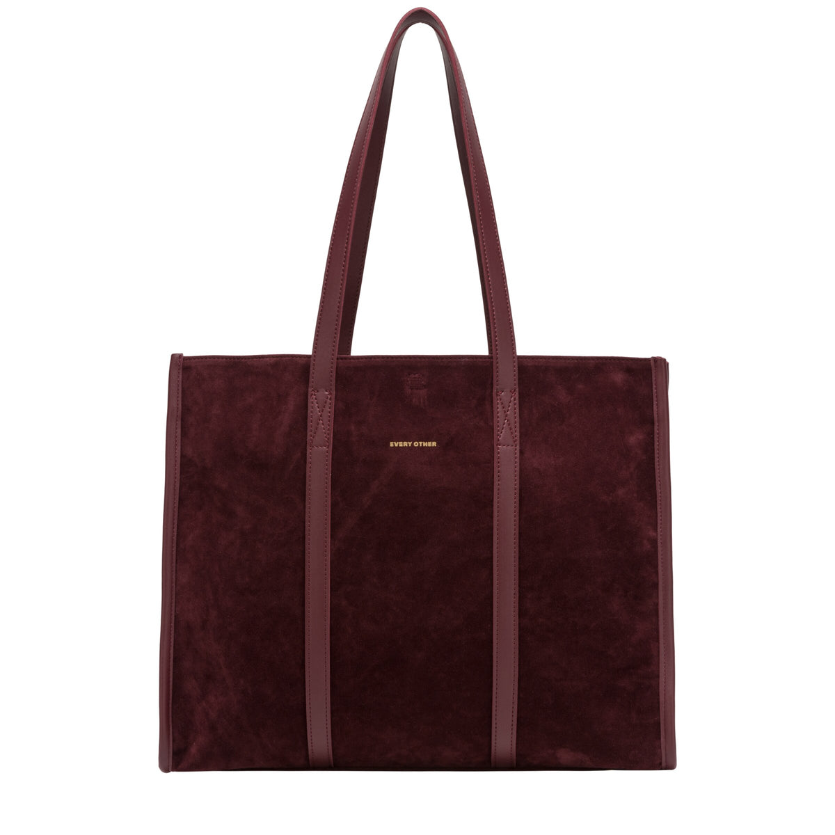 Every Other Suede Tote Bag Burgundy