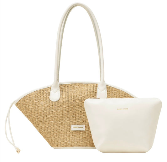 Every Other Straw Curve Bag White - Rogue Boutique UK