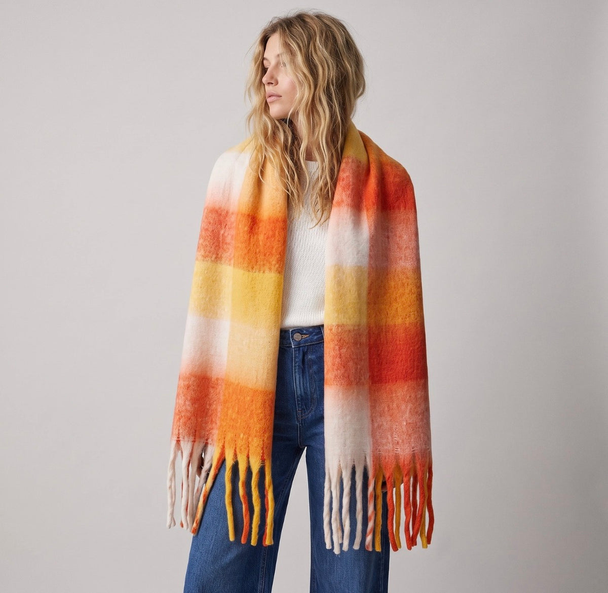 Allie Orange Scarf - Rogue Boutique UK
