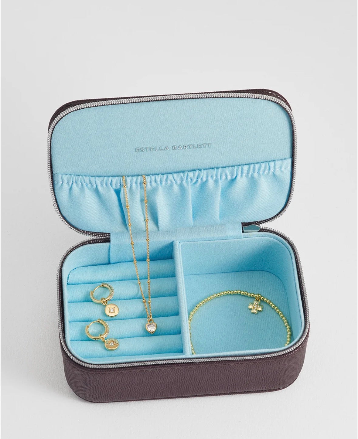 Brown & Blue Mini Jewellery Box