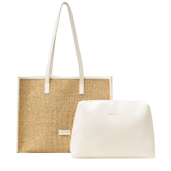 Every Other Straw Tote Box White - Rogue Boutique UK