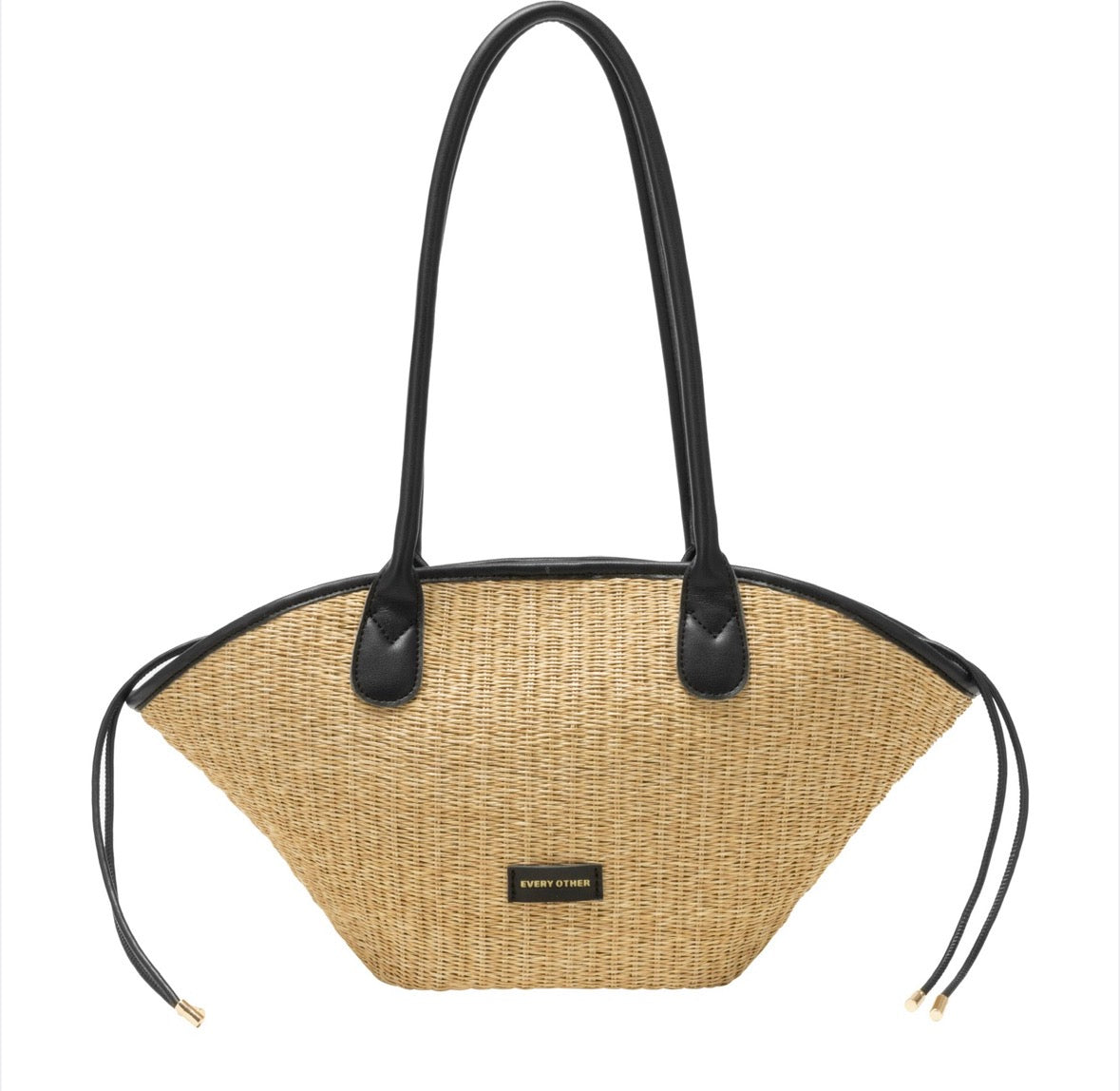 Every Other Straw Curve Bag Black - Rogue Boutique UK