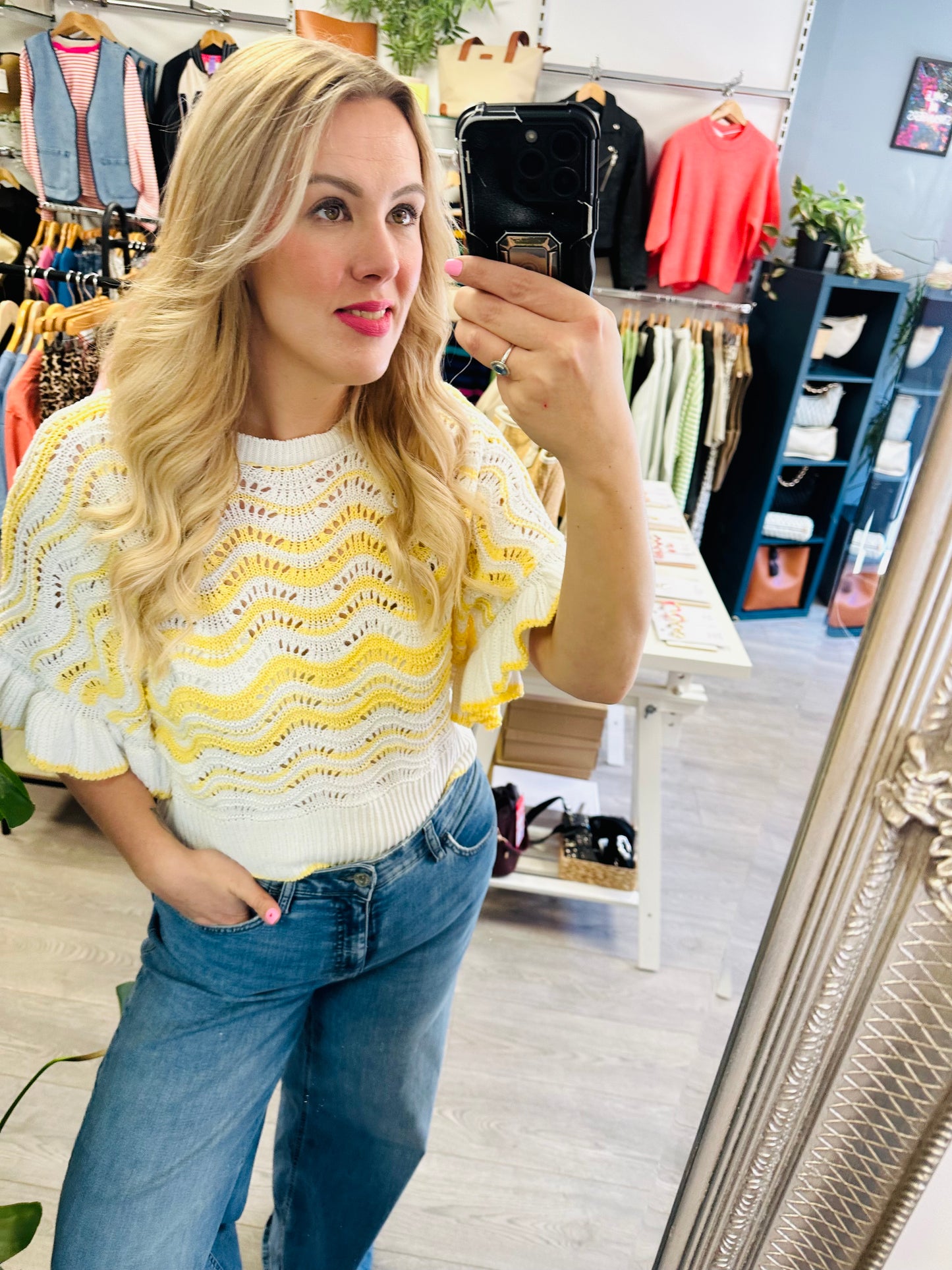 Leanne Crochet Lemon Knit