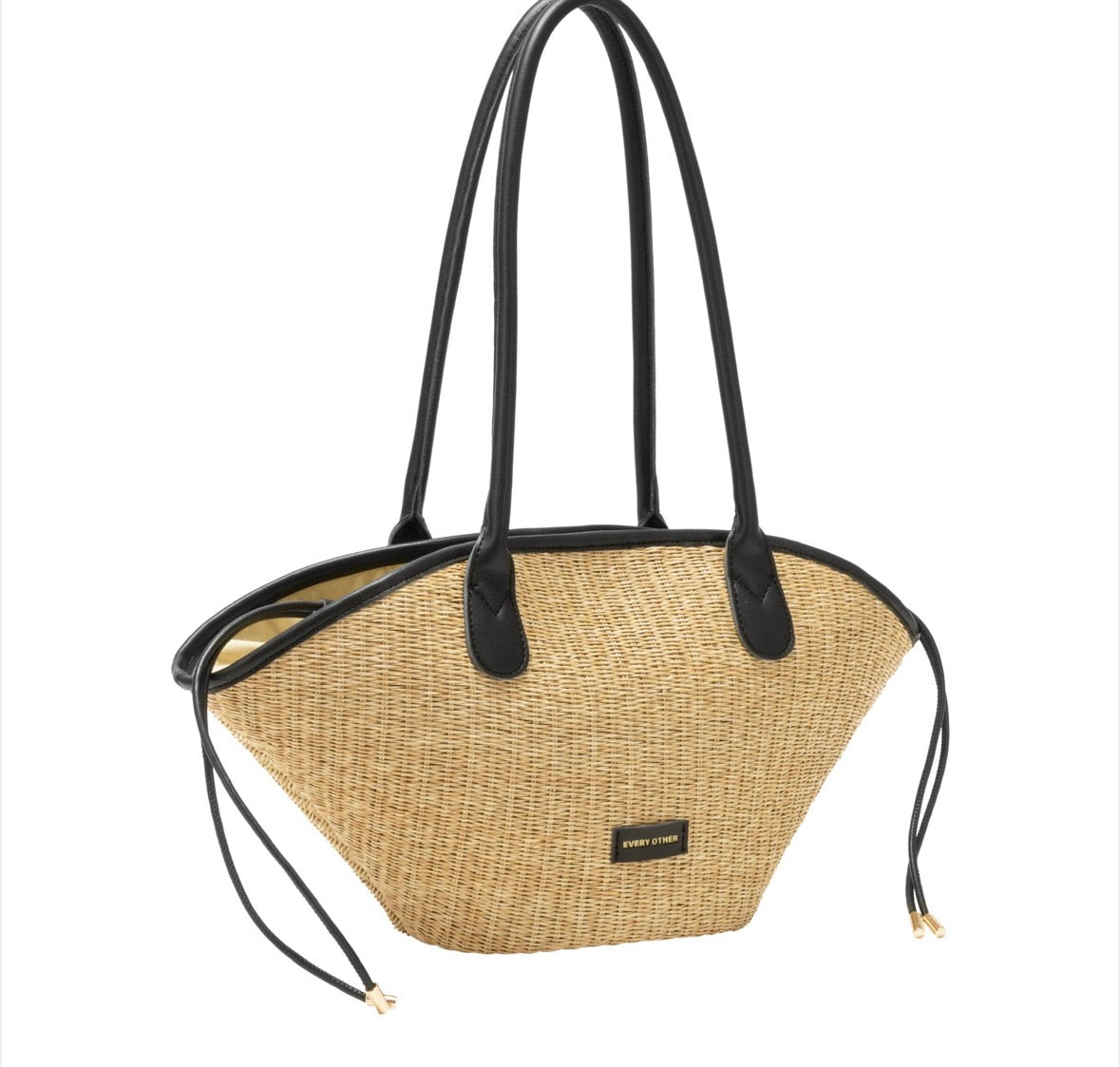 Every Other Straw Curve Bag Black - Rogue Boutique UK
