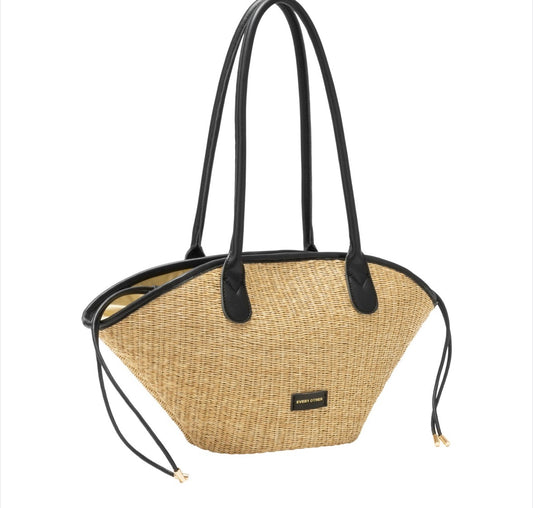 Every Other Straw Curve Bag Black - Rogue Boutique UK