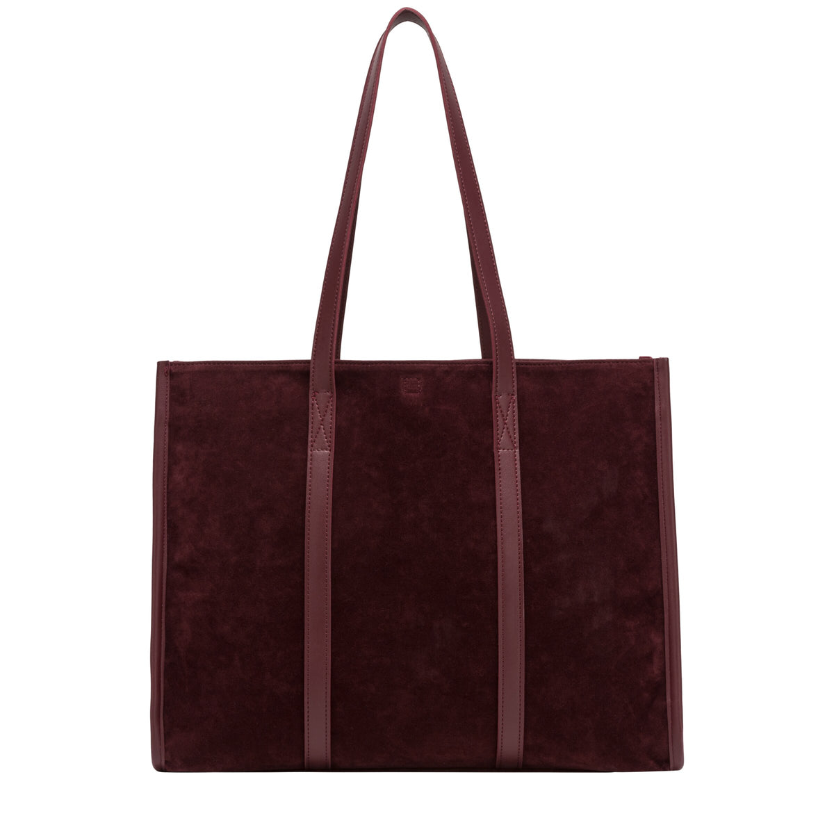 Every Other Suede Tote Bag Burgundy