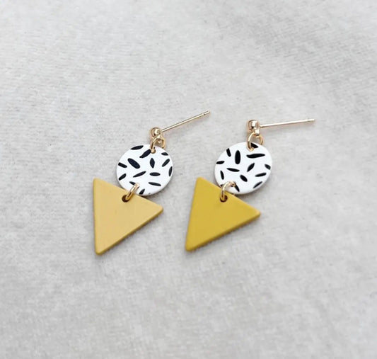 Mini Memphis Earrings - Mustard - Rogue Boutique UK