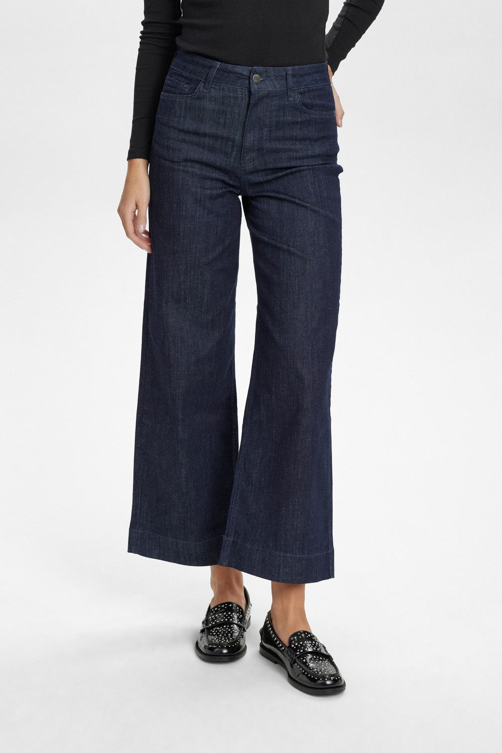 Paris Cropped Jeans Dark Denim