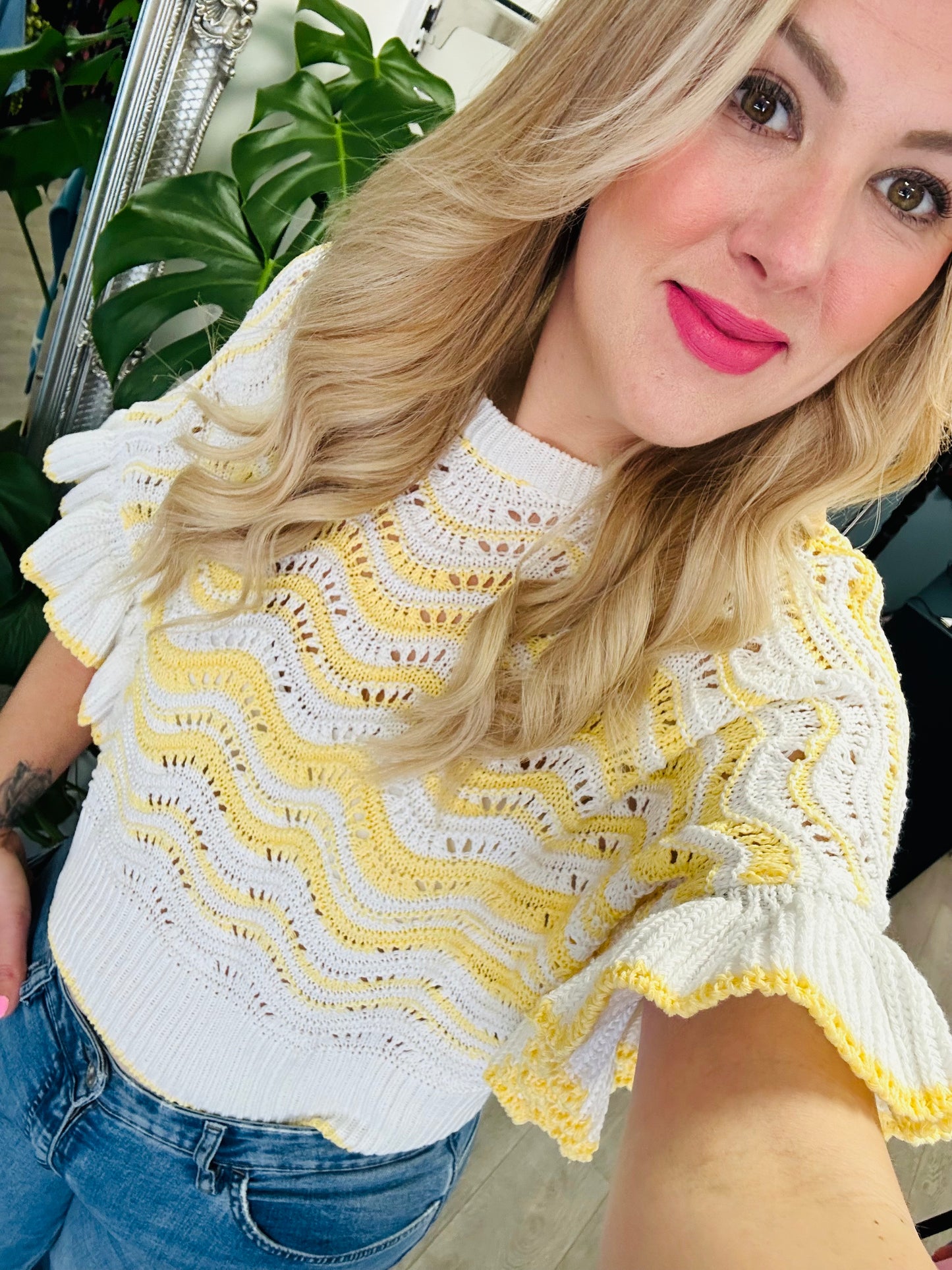 Leanne Crochet Lemon Knit