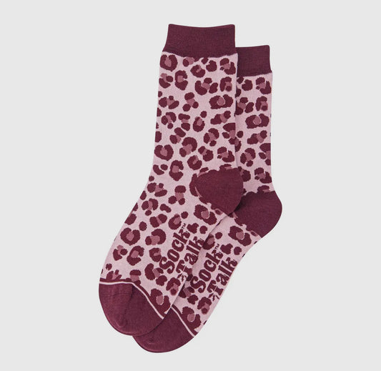 Pink Leopard Bamboo Socks