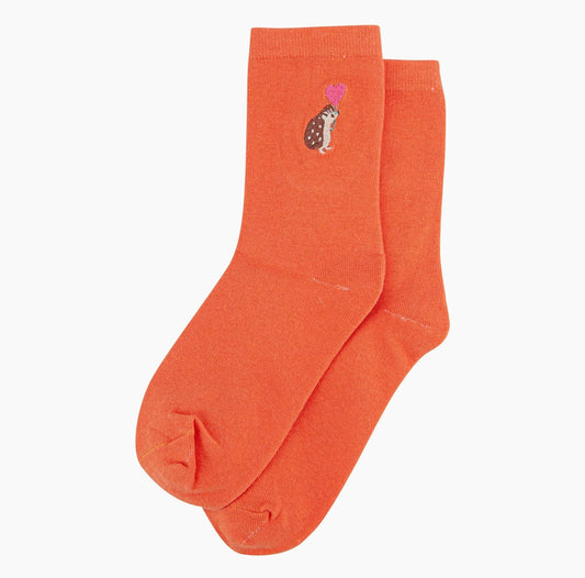 Hedgehog Orange Socks