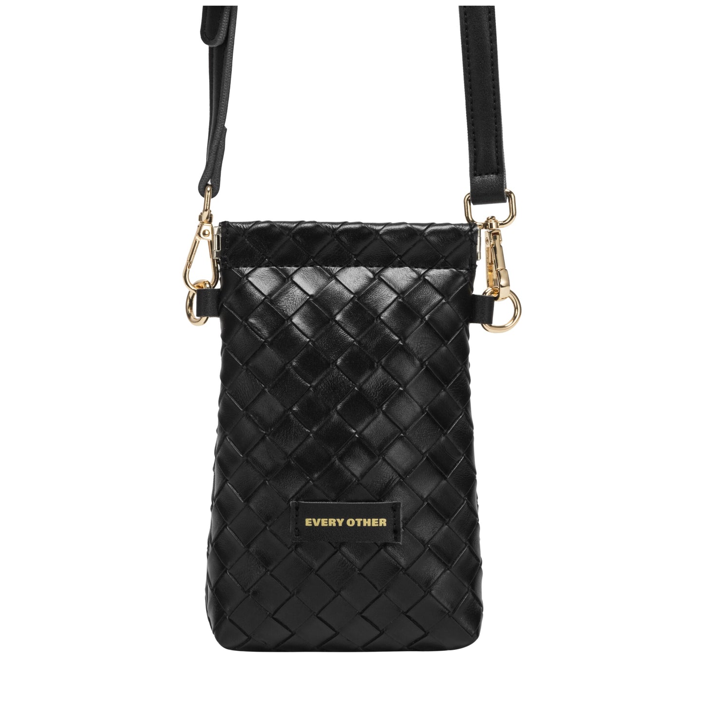 Every Other Woven Cross Body Bag Black